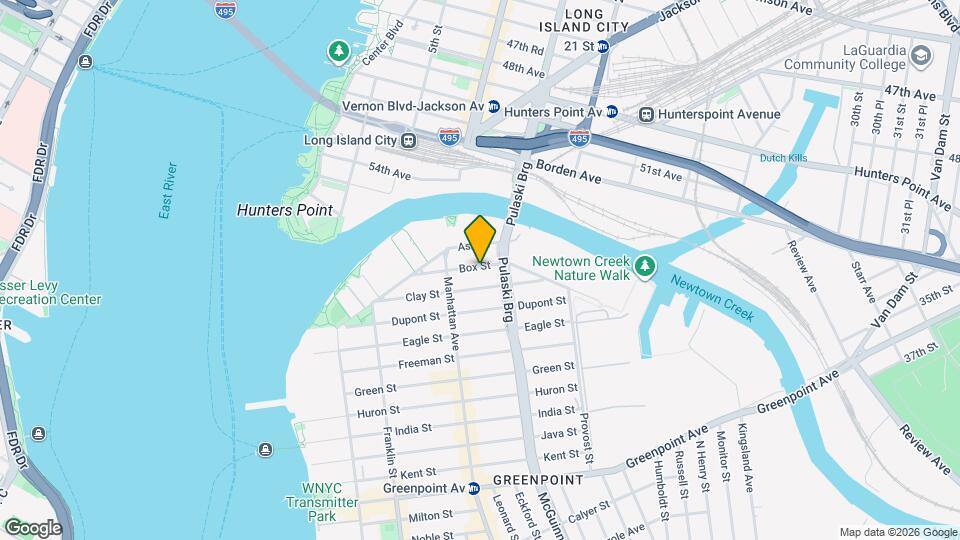 64 Box Street Mapa y Detalles de la Ubicación