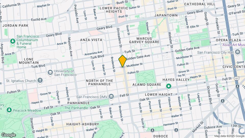 849 Divisadero St Map and Location Details