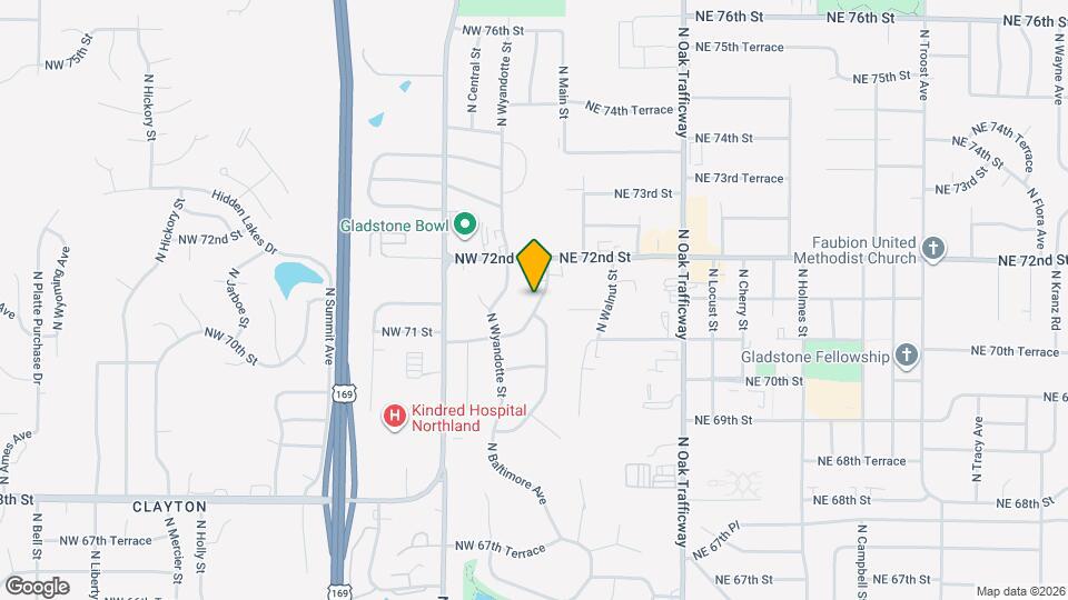 7102 N Baltimore Ave Mapa y Detalles de la Ubicación