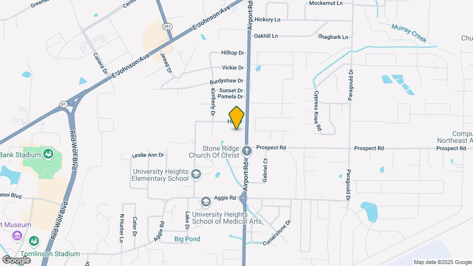701 Airport Rd Map and Location Details