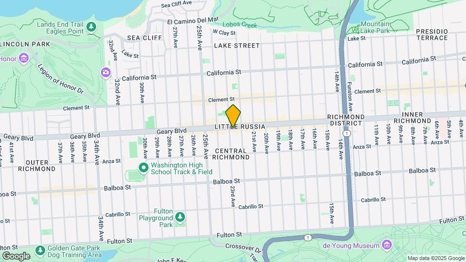 5845 Geary Blvd Map and Location Details