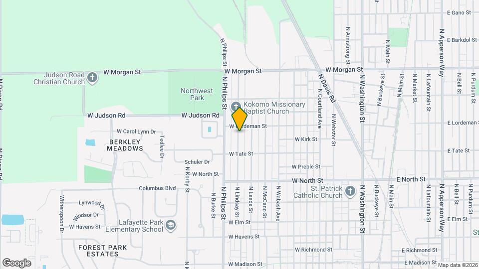 1606 N Lindsay St Mapa y Detalles de la Ubicación