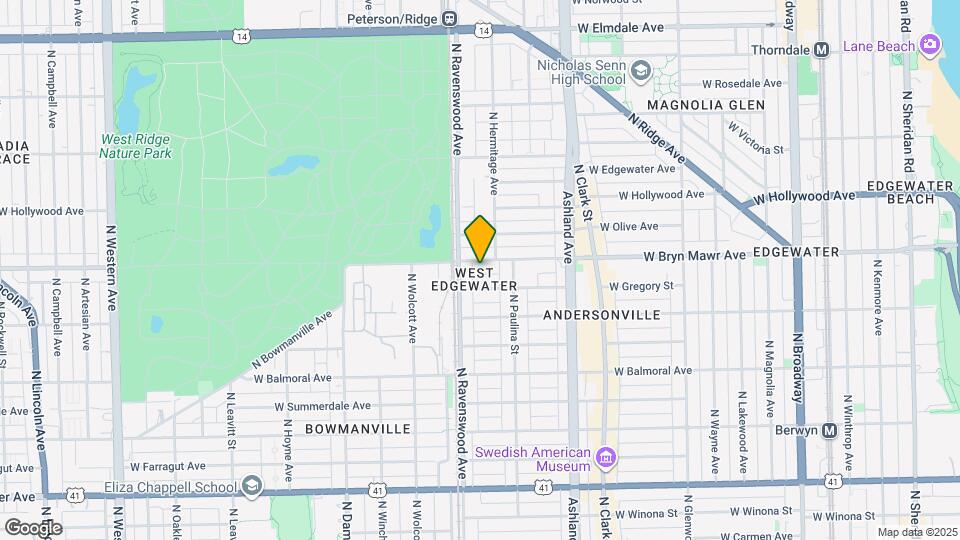 1735 W Bryn Mawr Ave Map and Location Details