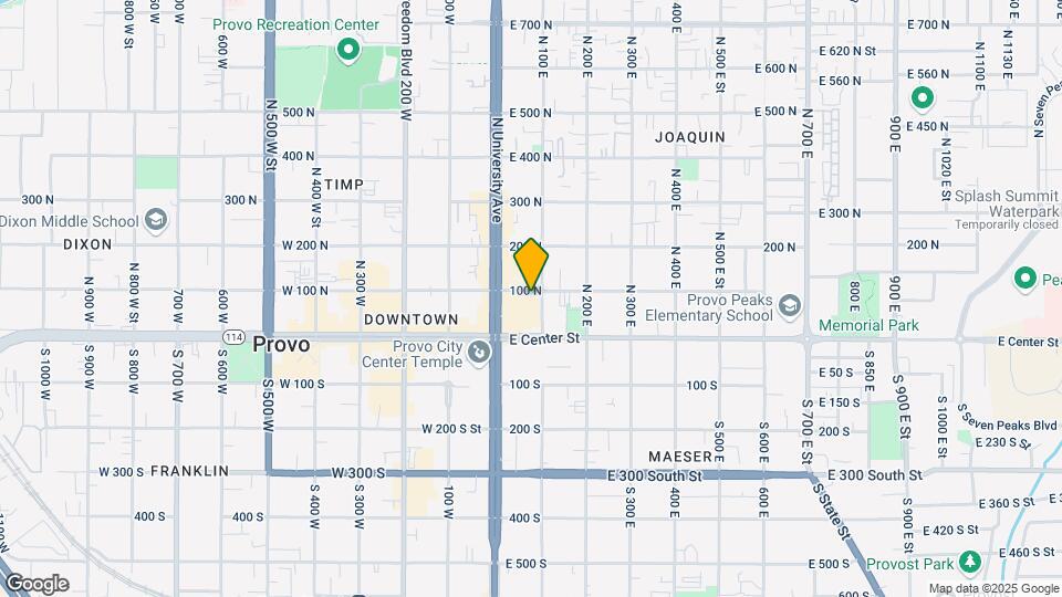 150 N 100 E Mapa y Detalles de la Ubicación