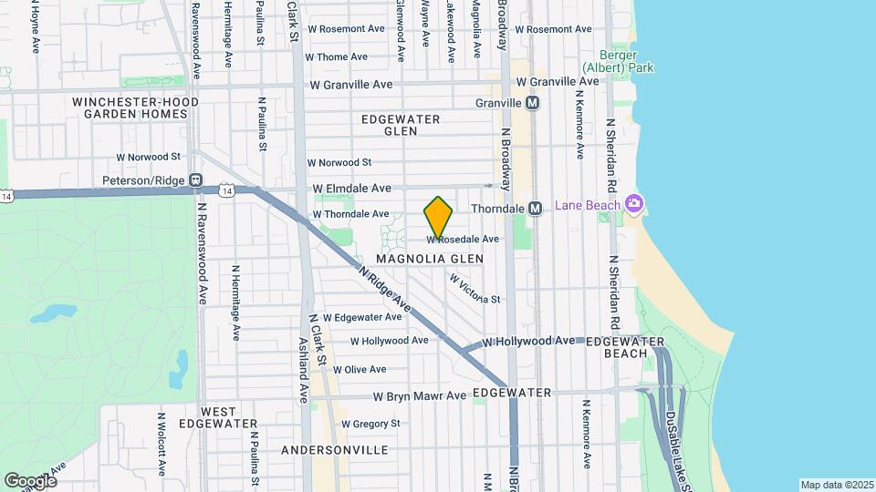 1321 W Rosedale Ave Map and Location Details