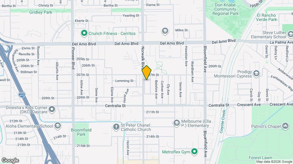 20728 Norwalk Blvd Map and Location Details