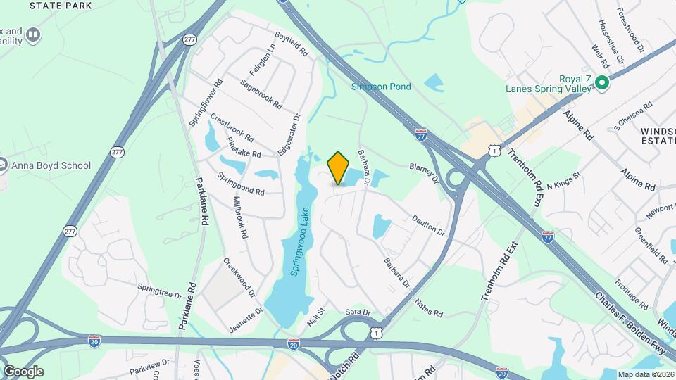 1728 Springwoods Lake Dr Map and Location Details