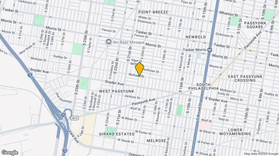 1946 McKean St-Unit -UPPER UNIT Map and Location Details