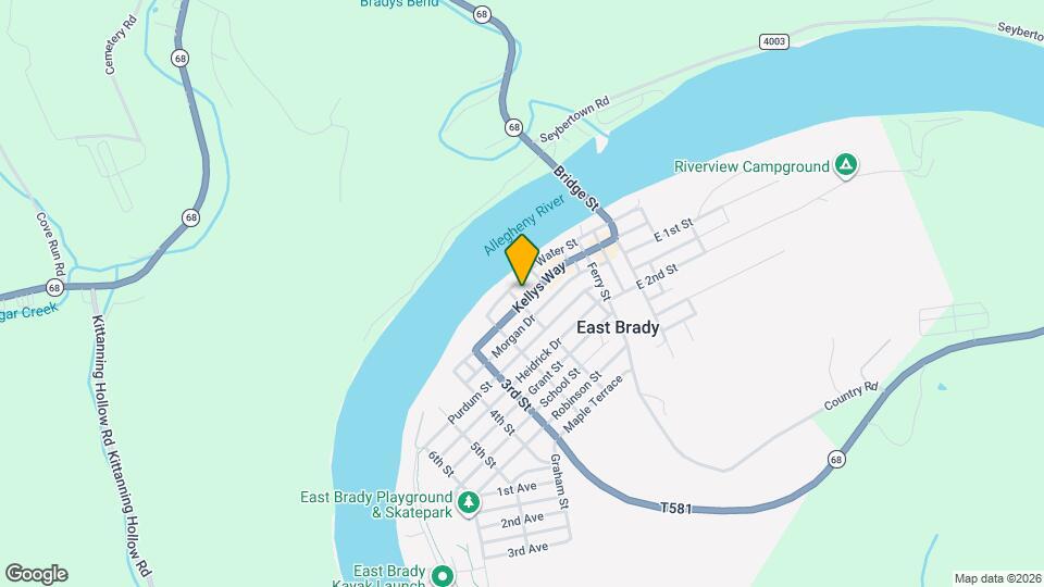 East Brady Riverview Map and Location Details