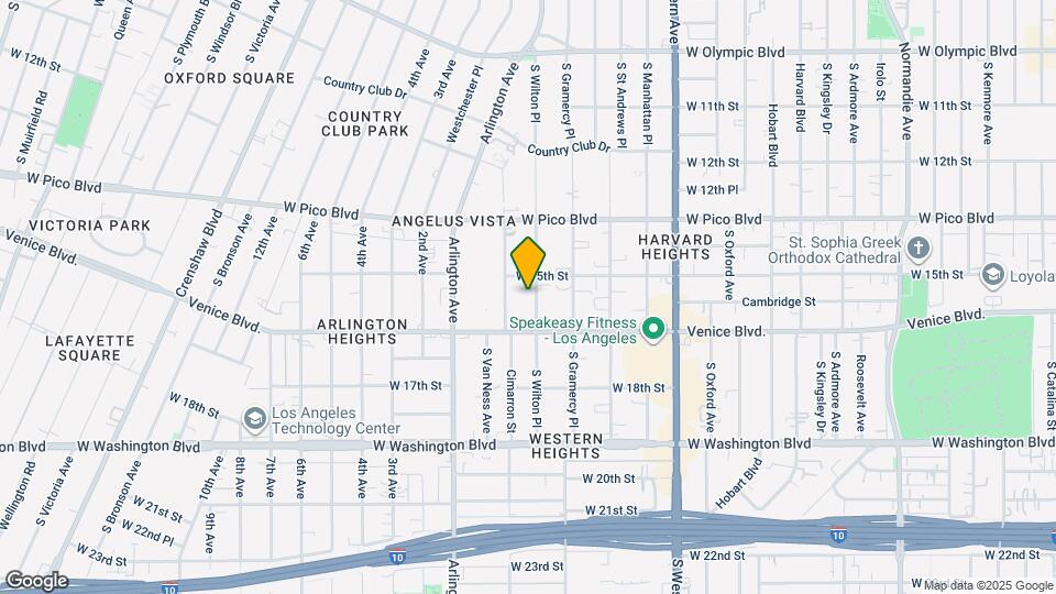 1521 S Wilton Pl Map and Location Details