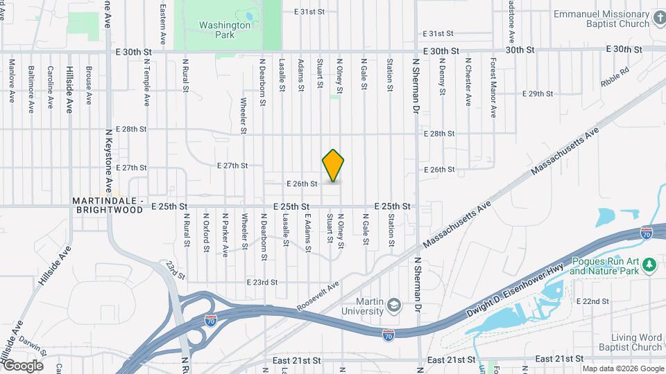 3453 E 26th St Map and Location Details