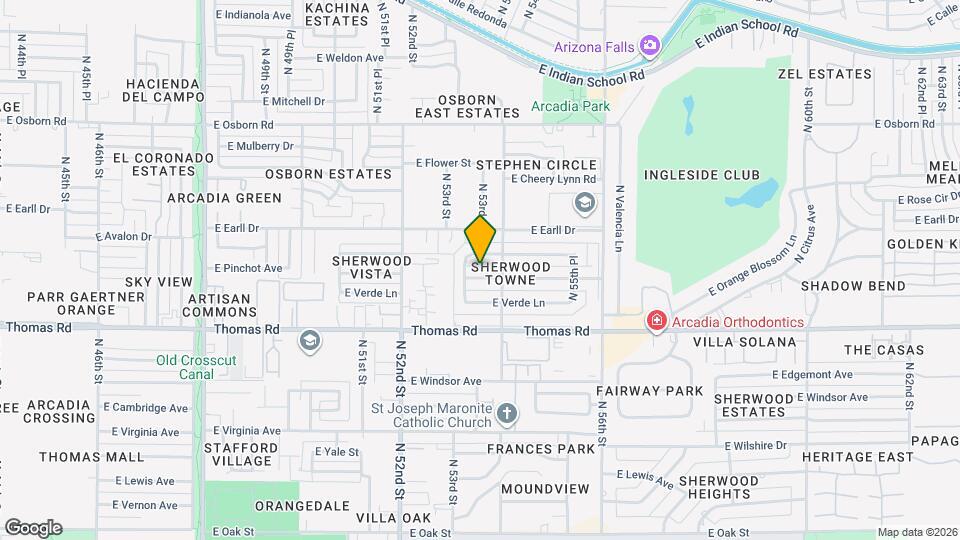 5328 E Pinchot Ave Map and Location Details