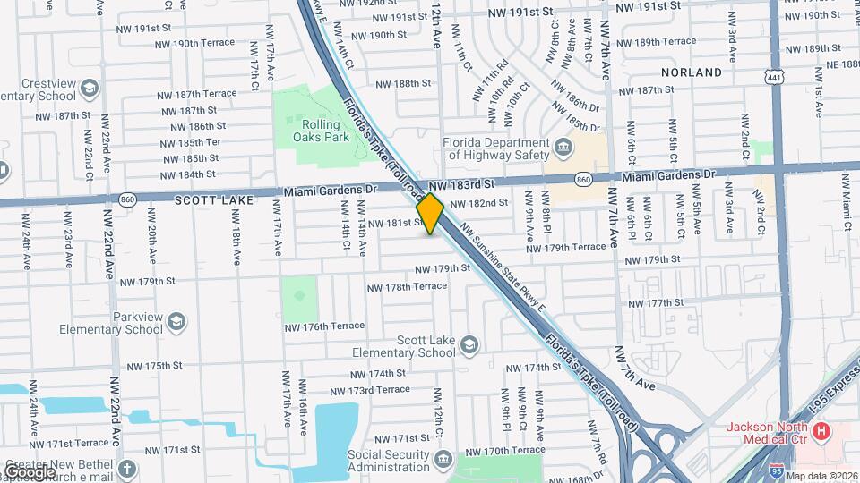 1230 NW 180th Terrace Map and Location Details