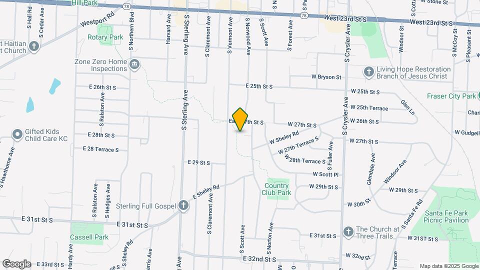 11416 E 27th Terrace S Map and Location Details