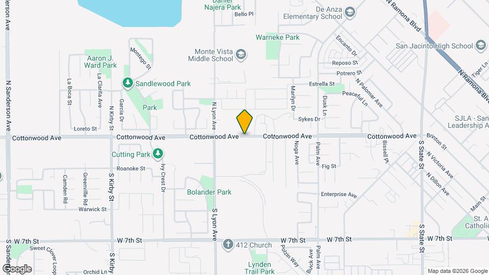 1410 Cottonwood Ave Map and Location Details