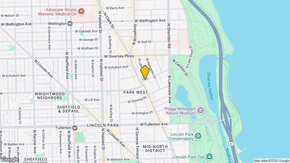 541 W Wrightwood Ave, Unit #2N Map and Location Details