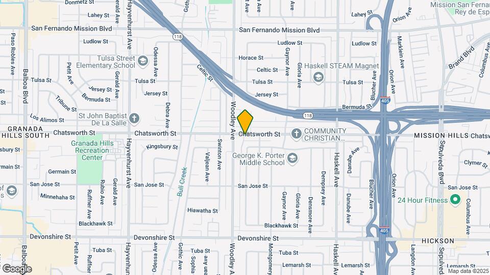 16132 Chatsworth St Map and Location Details