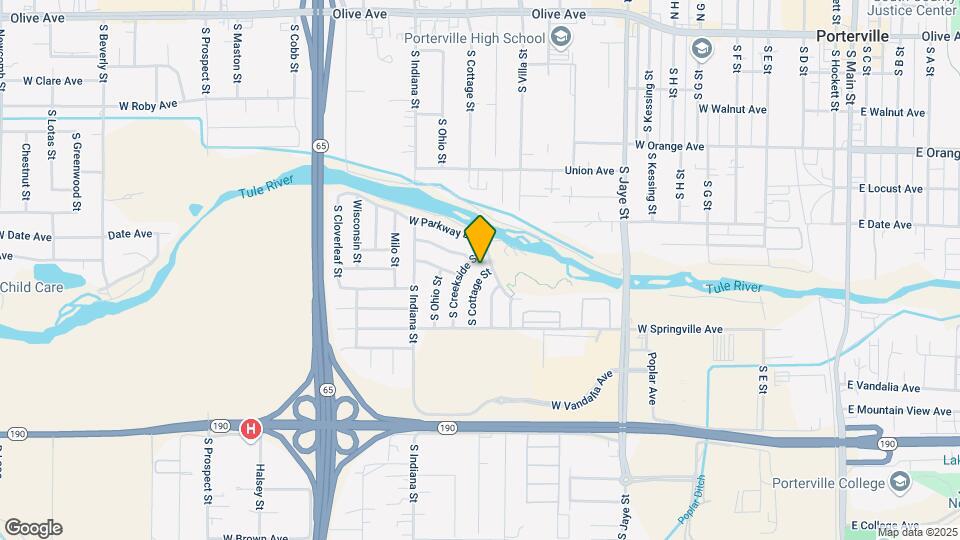 595 S Cottage St Map and Location Details