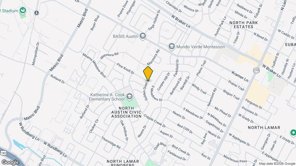 10603 Golden Quail Dr Mapa y Detalles de la Ubicación