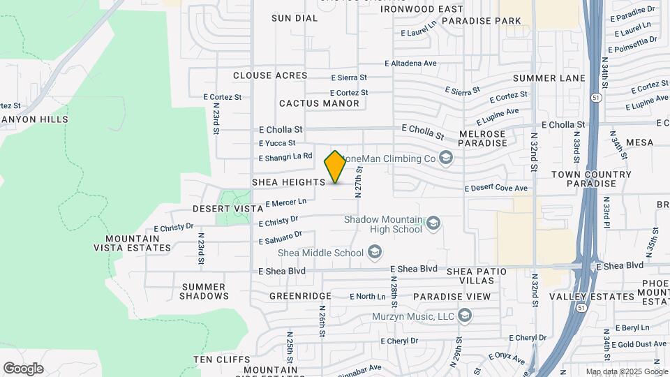 2615 E Desert Cove Ave Map and Location Details