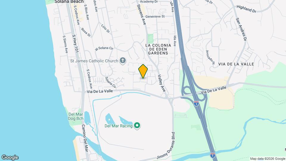 546 Via De La Valle Map and Location Details