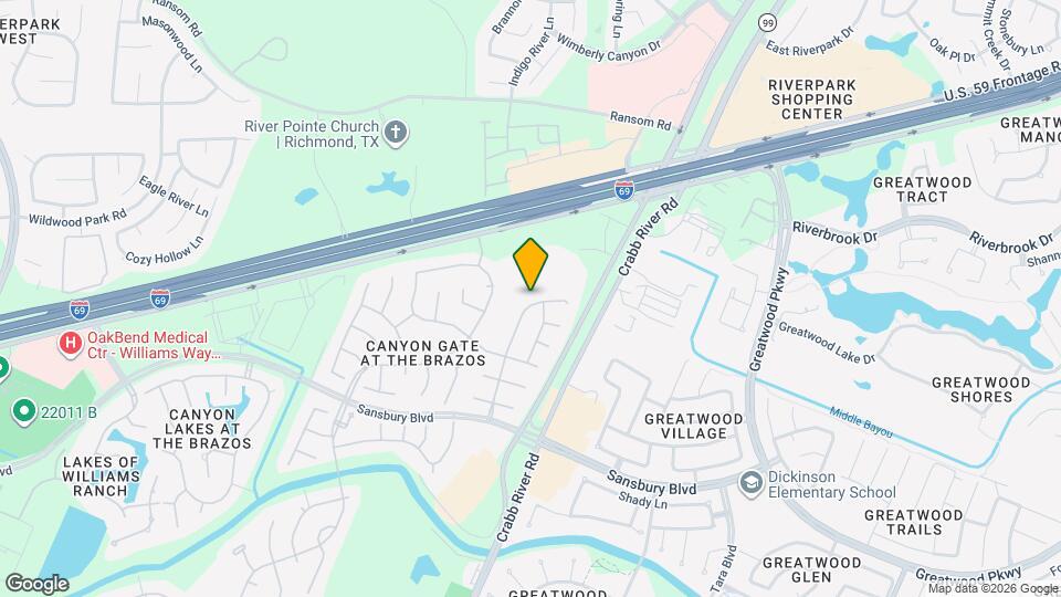 1611 Brazos Gate Dr Map and Location Details