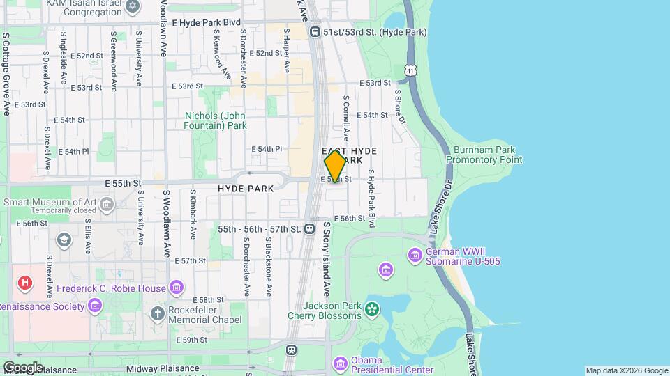 5510 S Cornell Ave Map and Location Details