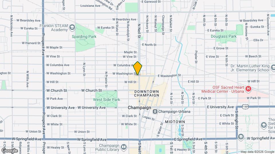 415 N Neil St Map and Location Details