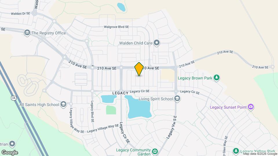 184 Legacy Cres SE Map and Location Details