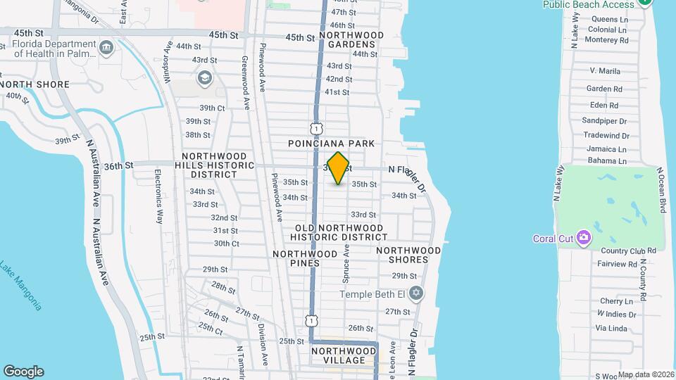 516 35th St Map and Location Details