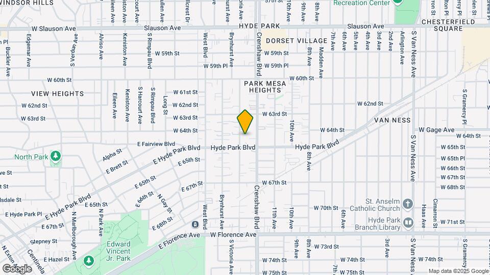 6416 S Victoria Ave, Unit 5 Map and Location Details