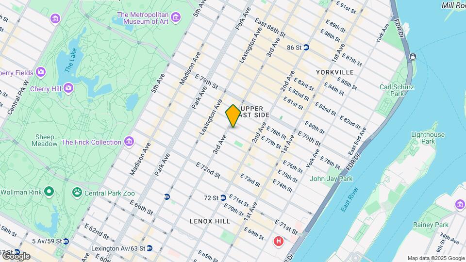 205 E 76th St Map and Location Details