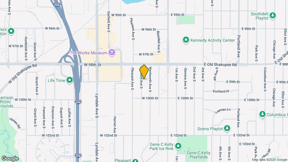 9845 Pillsbury Ave S, Unit Lower Bedroom end Map and Location Details