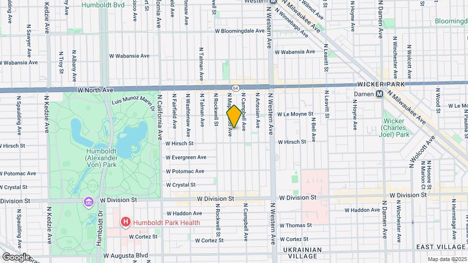 1425 N Maplewood Ave Map and Location Details