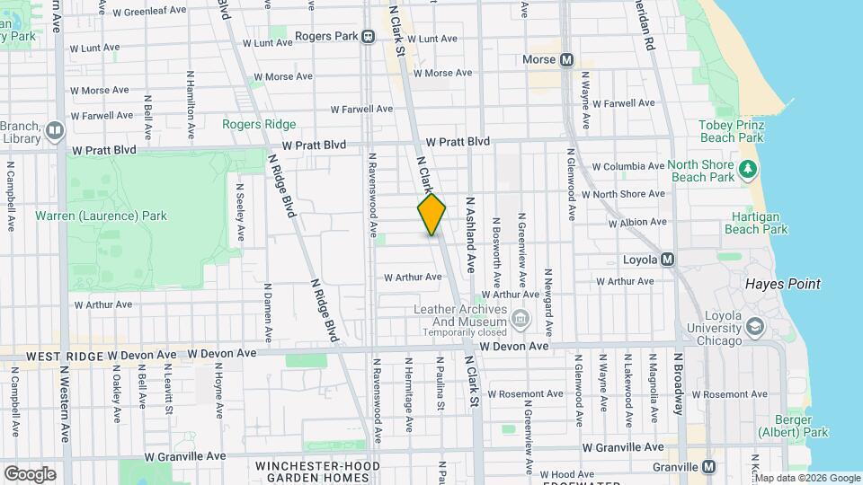1648 W Albion Ave Mapa y Detalles de la Ubicación