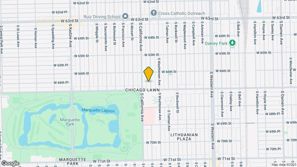 6640 S Fairfield Ave Map and Location Details