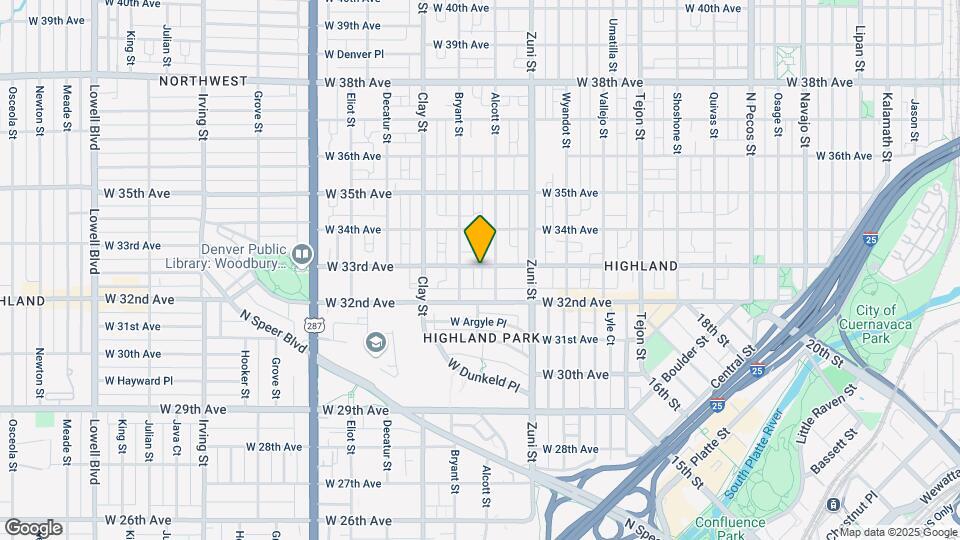 2528 W 33rd Ave Map and Location Details