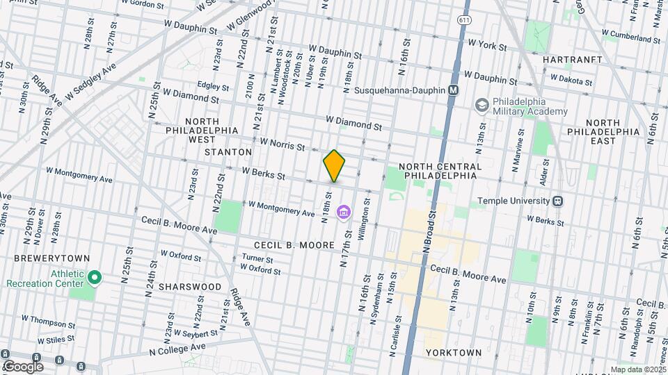 1849 N 18th Street Map and Location Details
