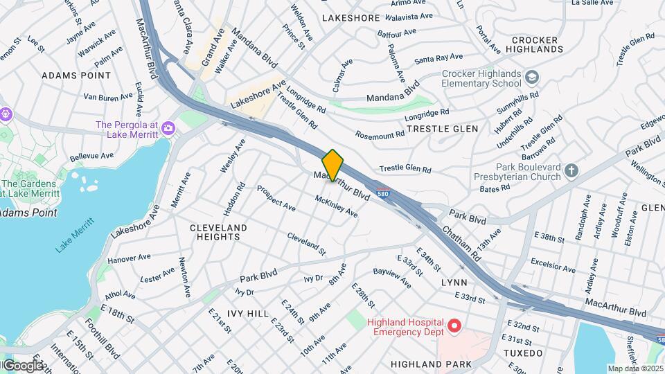 845 Macarthur Blvd Mapa y Detalles de la Ubicación