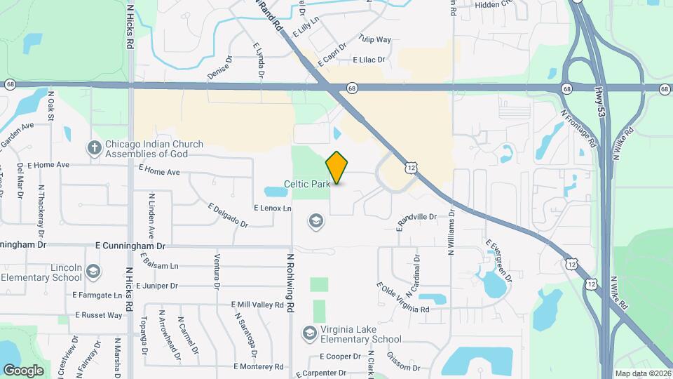 1493 N Winslowe Dr, Unit 1 Bdrm in Palatine Map and Location Details