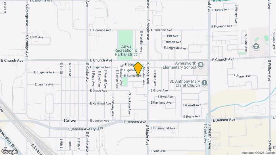 4582 E Burns Ave Mapa y Detalles de la Ubicación
