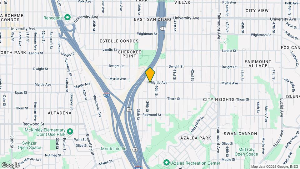 3911 Myrtle Ave Map and Location Details