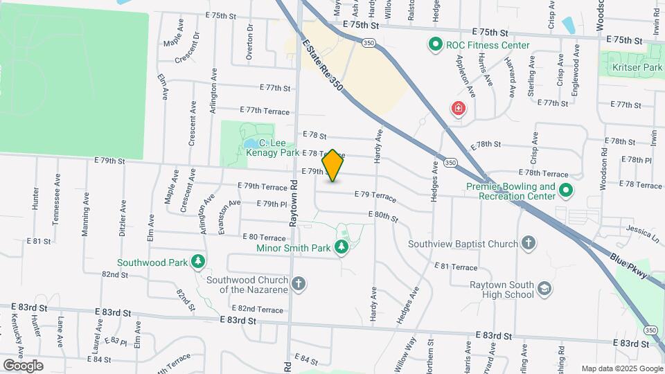 10106 E 79th Terrace Map and Location Details