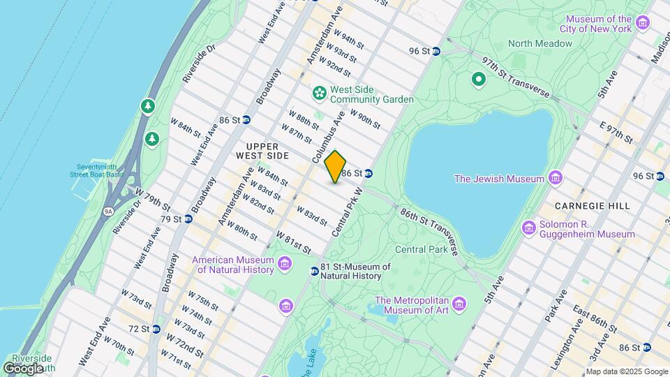 33 West 85th Street Map and Location Details