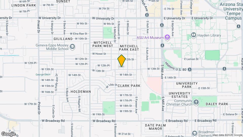 1235 S Roosevelt St Map and Location Details