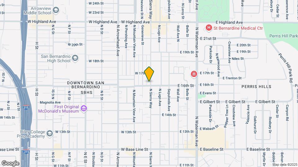 1602 N Sierra Ave Map and Location Details