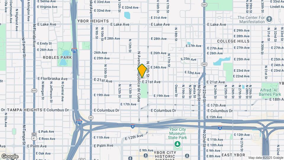 1406 E 21st Ave Map and Location Details