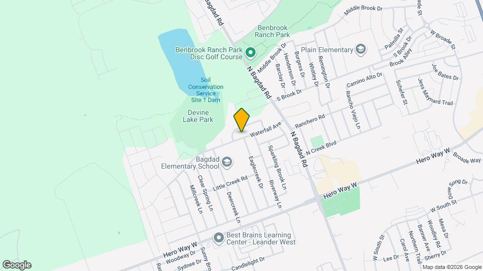 1601 Waterfall Ave Map and Location Details