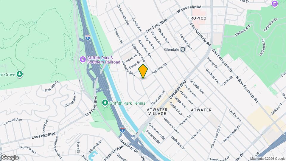 3787 Glenfeliz Blvd Map and Location Details