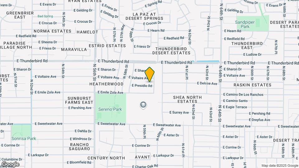 5922 E Presidio Rd Map and Location Details